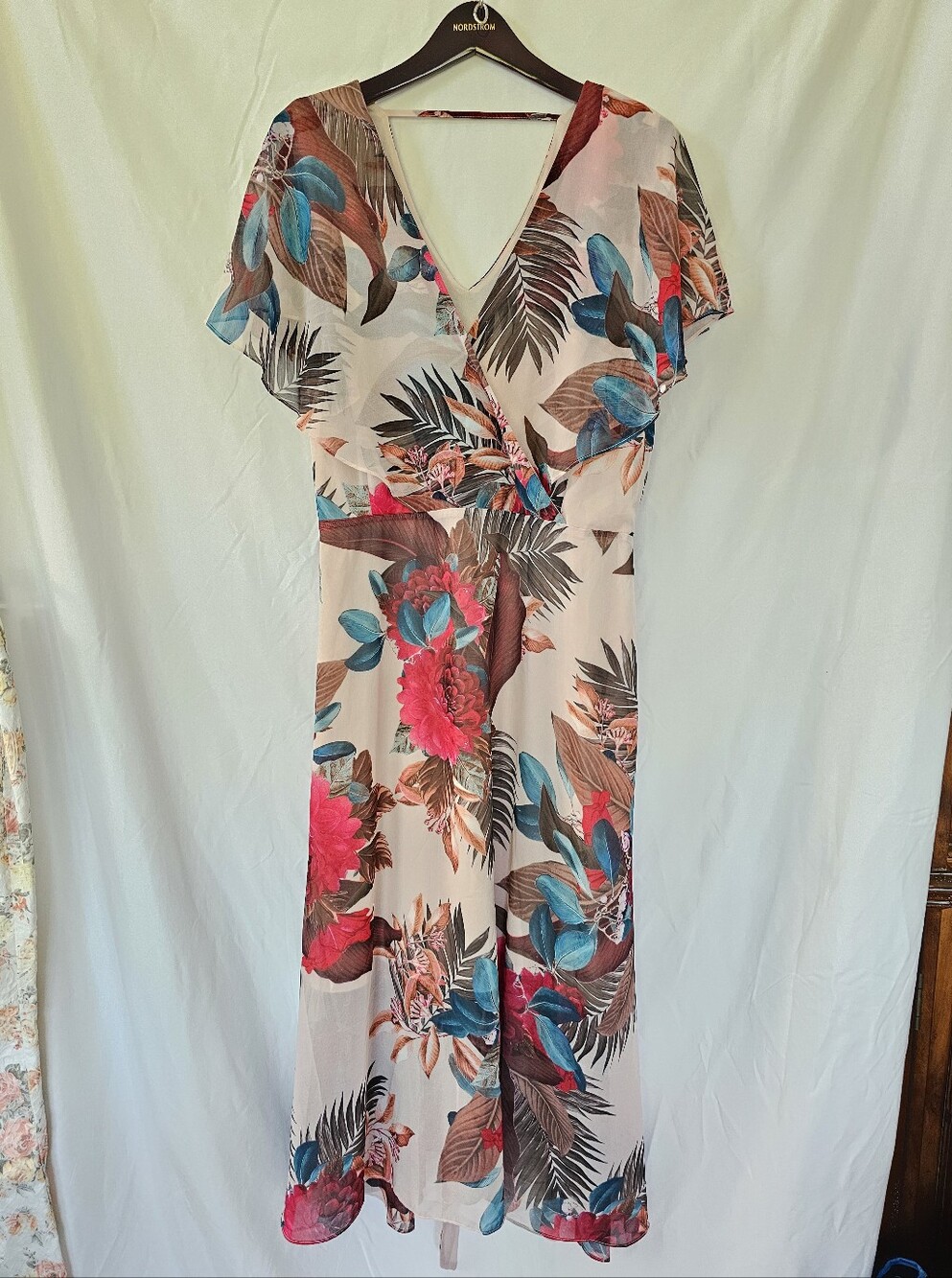 Tropical chiffon dress